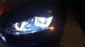 Golf R headlight test